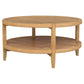 Camillo 3-piece Round Coffee and End Table Set Maple