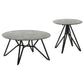 Hadi 2-piece Round SmartTop Coffee and End Table Set Cement