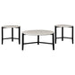 Tandi 3-piece Faux Marble Coffee and End Table Set White