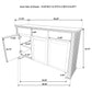 Adina 2-door 59-inch Sideboard Server Distressed Light Brown