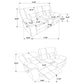Greer 3-piece Upholstered Reclining Sofa Set Brown