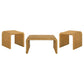Cahya 3-piece Rattan Coffee and End Table Set Natural