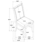 Bruner 5-piece 72-inch Rectangular Dining Set Natural Brown