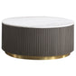 Jason 2-piece Round Marble Coffee and End Table Set White