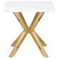 Visalia 2-piece Faux Marble Coffee and End Table Set White