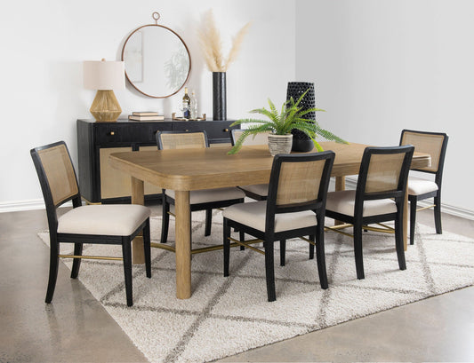 Arini 5-piece Extension Leaf Dining Table Set Black