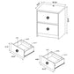 Westpark 2-drawer Nightstand LED Lights and USB Black