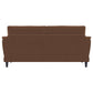Selma Velvet Upholstered Crescent Arm Sofa Rust