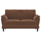 Selma Velvet Upholstered Crescent Arm Loveseat Rust