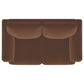 Selma Velvet Upholstered Crescent Arm Loveseat Rust