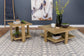 Dawn 2-piece Round Coffee and End Table Set Mango Brown