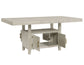 Garland 60-80″ Counter Table with 20″ Leaf, Greige Finish