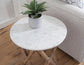 Wyman 3-Piece Round Banswara White Marble Top Table Set