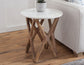 Wyman 3-Piece Round Banswara White Marble Top Table Set