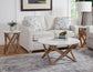 Wyman 3-Piece Round Banswara White Marble Top Table Set