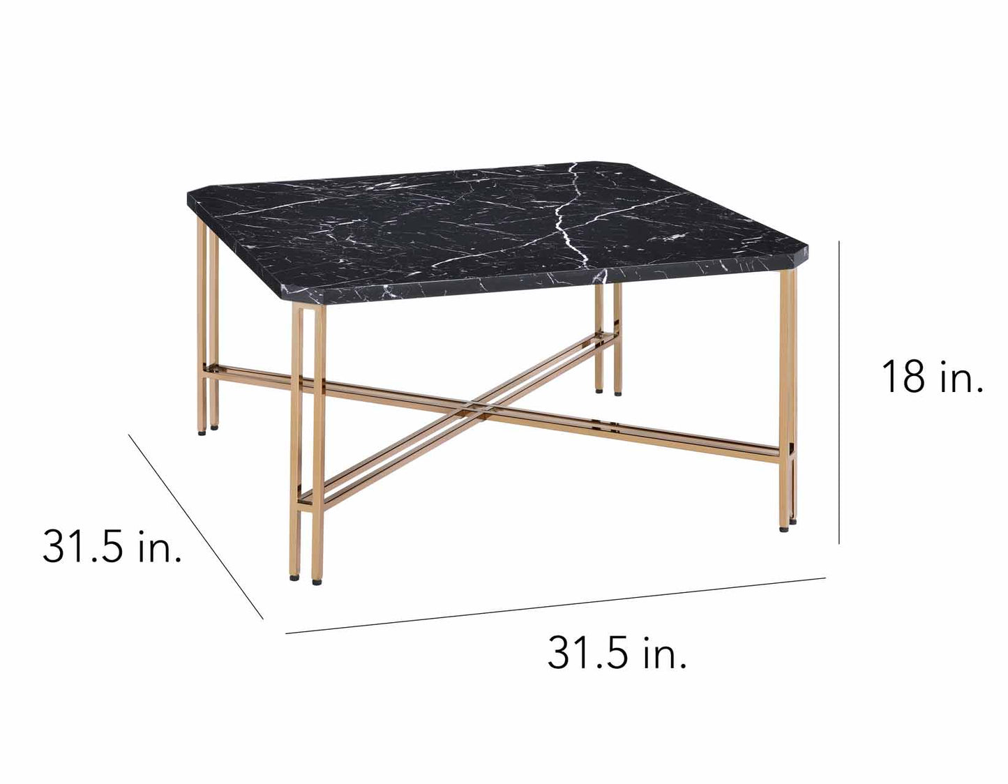 Daxton Faux-Marble 3-Piece Occasional Set
(Cocktail & 2 End Tables)