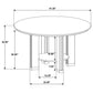 Ottowa 47-inch Round Wood Dining Table with Shelf Brown