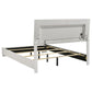Felicity Wood Queen LED Panel Bed White High Gloss