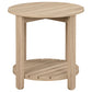 Fowler 3-piece Round Coffee and End Table Set Natural