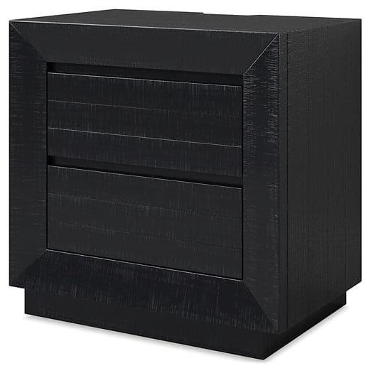 Londer California King Panel Bed with Mirrored Dresser, Chest and 2 Nightstands