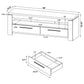 Elkton 2-drawer Engineered Wood 59-inch TV Stand Weathered Grey