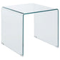 Ripley 2-piece Bent Glass Coffee and End Table Set Clear