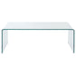 Ripley 3-piece Bent Glass Coffee and End Table Set Clear