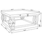 Amalia 3-piece Mirrored Coffee and End Table Set Silver