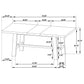 Middleton 6-piece Extension Leaf Dining Set Brown and Beige