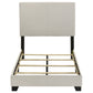 Dorian Fabric Upholstered Twin Panel Bed Cream