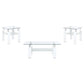 Dyer 3-piece Rectangular Coffee and End Table Set White