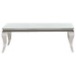Carone 2-piece Glass Top Coffee and End Table Set White