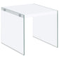Opal 2-piece Coffee and End Table Set White High Gloss
