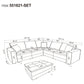 Atlantic 6-piece Upholstered Modular Sectional Sofa Blue