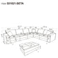 Atlantic 7-piece Upholstered Modular Sectional Sofa Blue