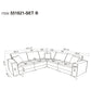 Atlantic 5-piece Upholstered Modular Sectional Sofa Blue