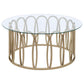 Monett 2-piece Coffee and End Table Set Chocolate Chrome