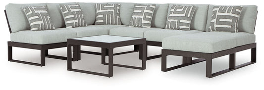 Ashley Express - Beachloft 8-Piece Sectional with Ottoman and Coffee Table