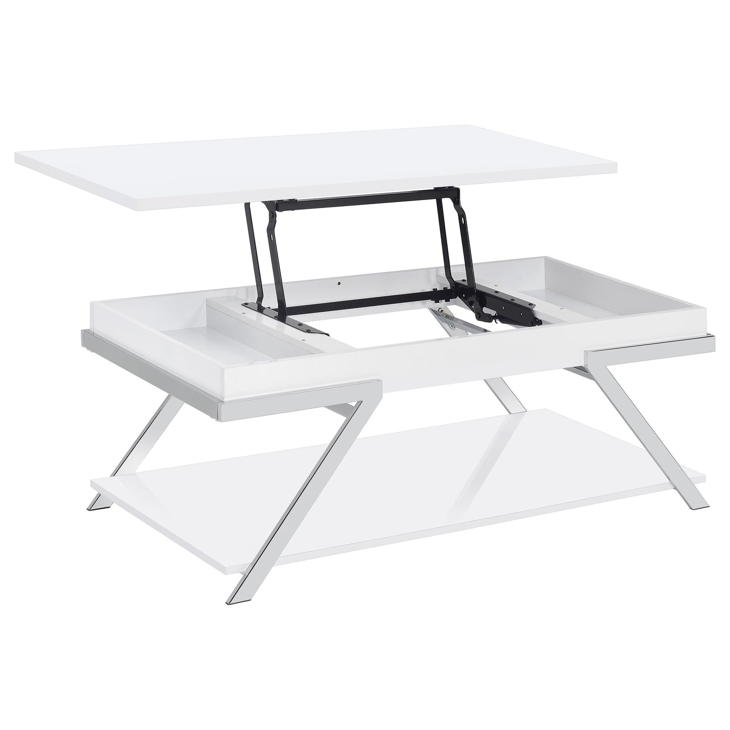 Marcia 3-piece Coffee and End Table Set White High Gloss