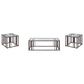 Adri 3-piece Coffee and End Table Set Black Nickel