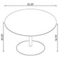 Ganso 3-piece Round Glass Top Coffee and End Table Set Black