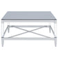 Lindley 2-piece Square Coffee and End Table Set Chrome