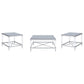Lindley 3-piece Square Coffee and End Table Set Chrome