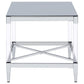 Lindley 3-piece Square Coffee and End Table Set Chrome