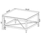Lindley 3-piece Square Coffee and End Table Set Chrome