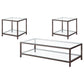 Trini 3-piece Coffee and End Table Set Black Nickel