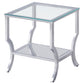 Saide 3-piece Glass Top Coffee and End Table Set Chrome