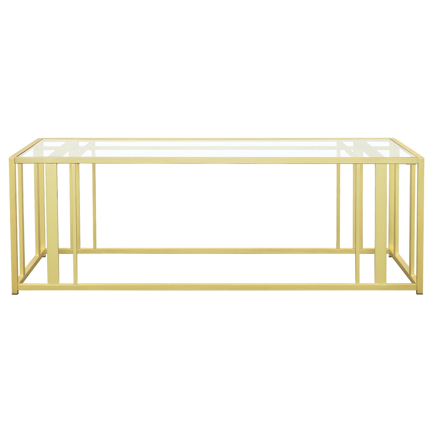 Adri 3-piece Coffee and End Table Set Matte Brass