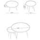 Kaelyn 4-piece Round Coffee and End Table Set Gold