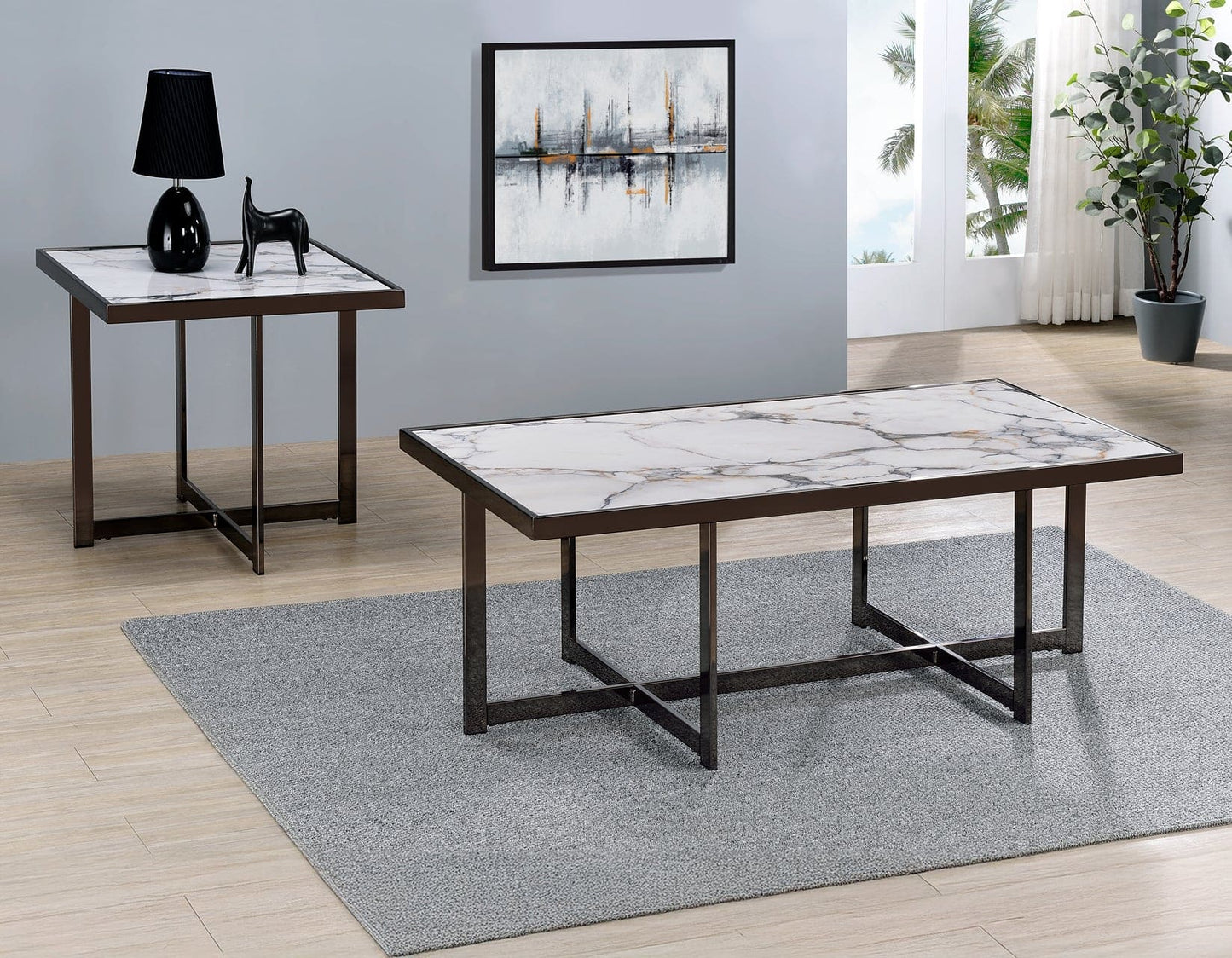 Kayley 23.25″ Sintered Stone End Table
